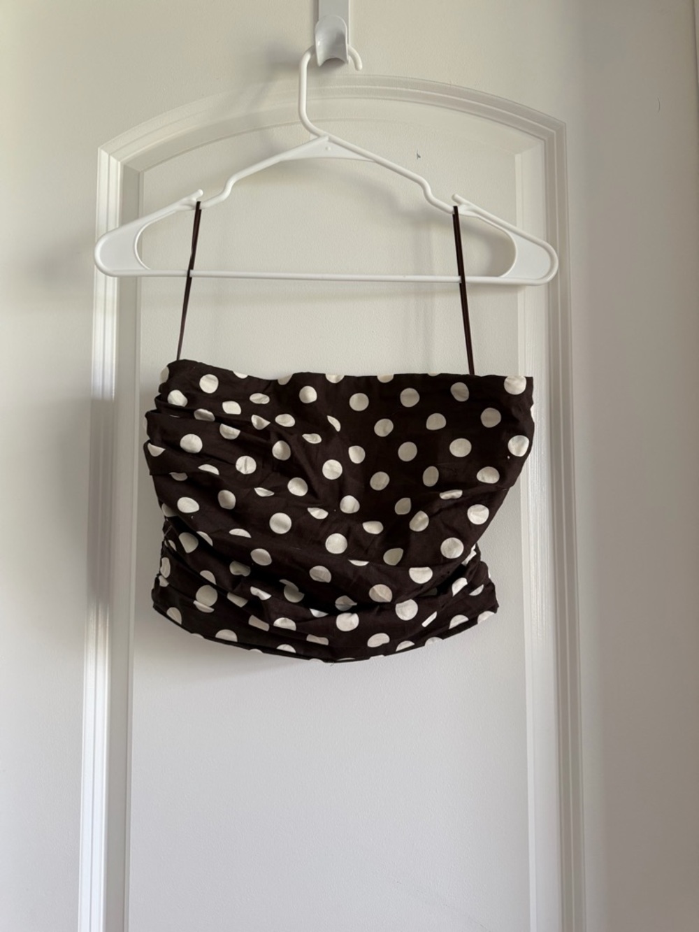 Band of the Free Black Polka Dot Ruched Cami